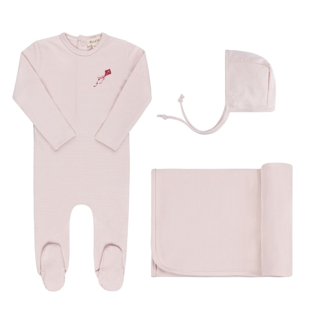 Ely's & Co Organic French Terry Propellor Collection Bib - Pink Stripes Ely's & Co Organic French Terry Propellor Collection Bib - Pink Stripes