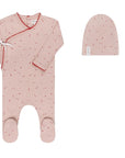 Organic Cotton Cluster Flower & Leaf Collection - Footie + Beanie