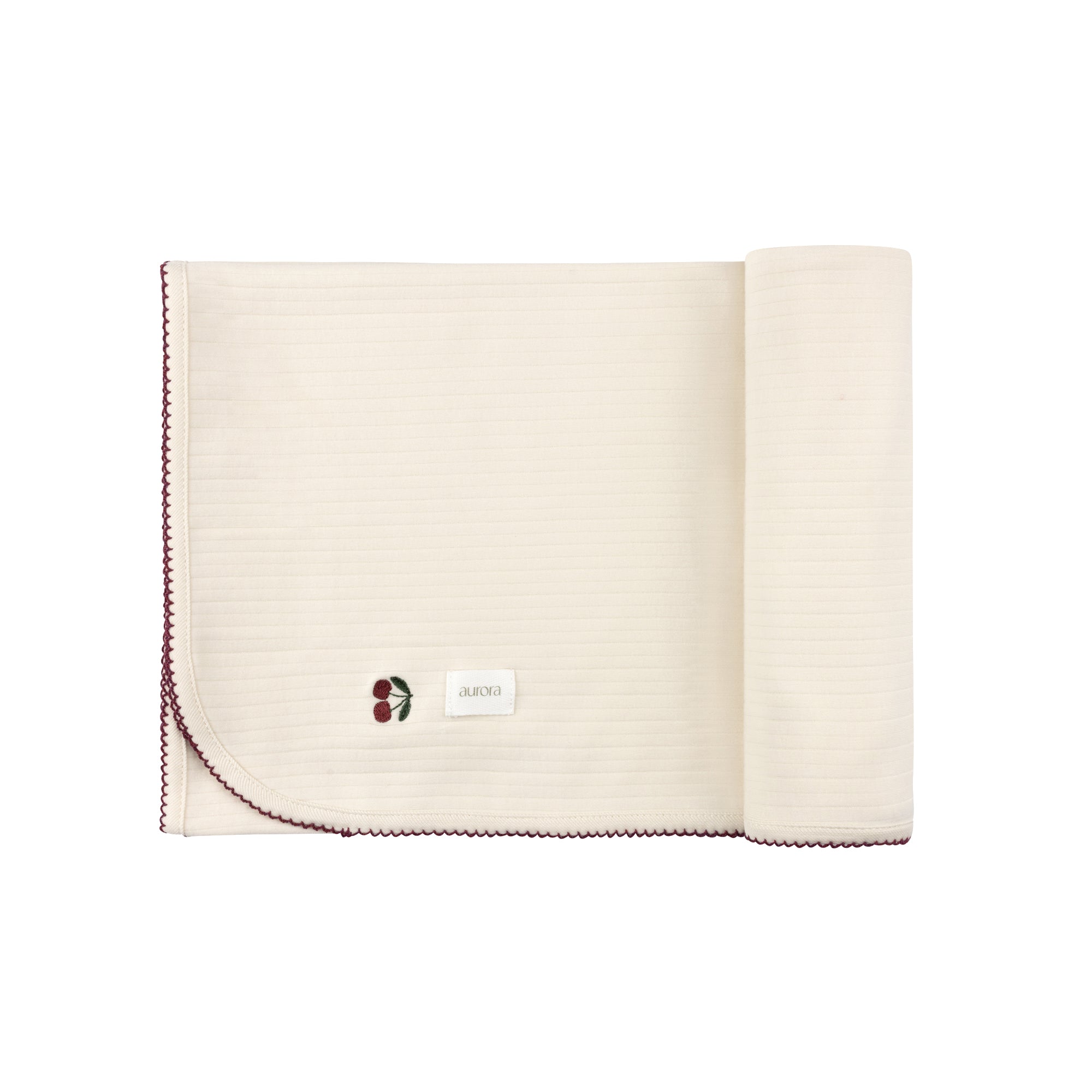 Embroidered Cherry Print Collection - Blanket