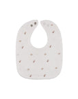 ivory floral print durable bib
