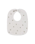 Ivory floral print convenient, easy care bib