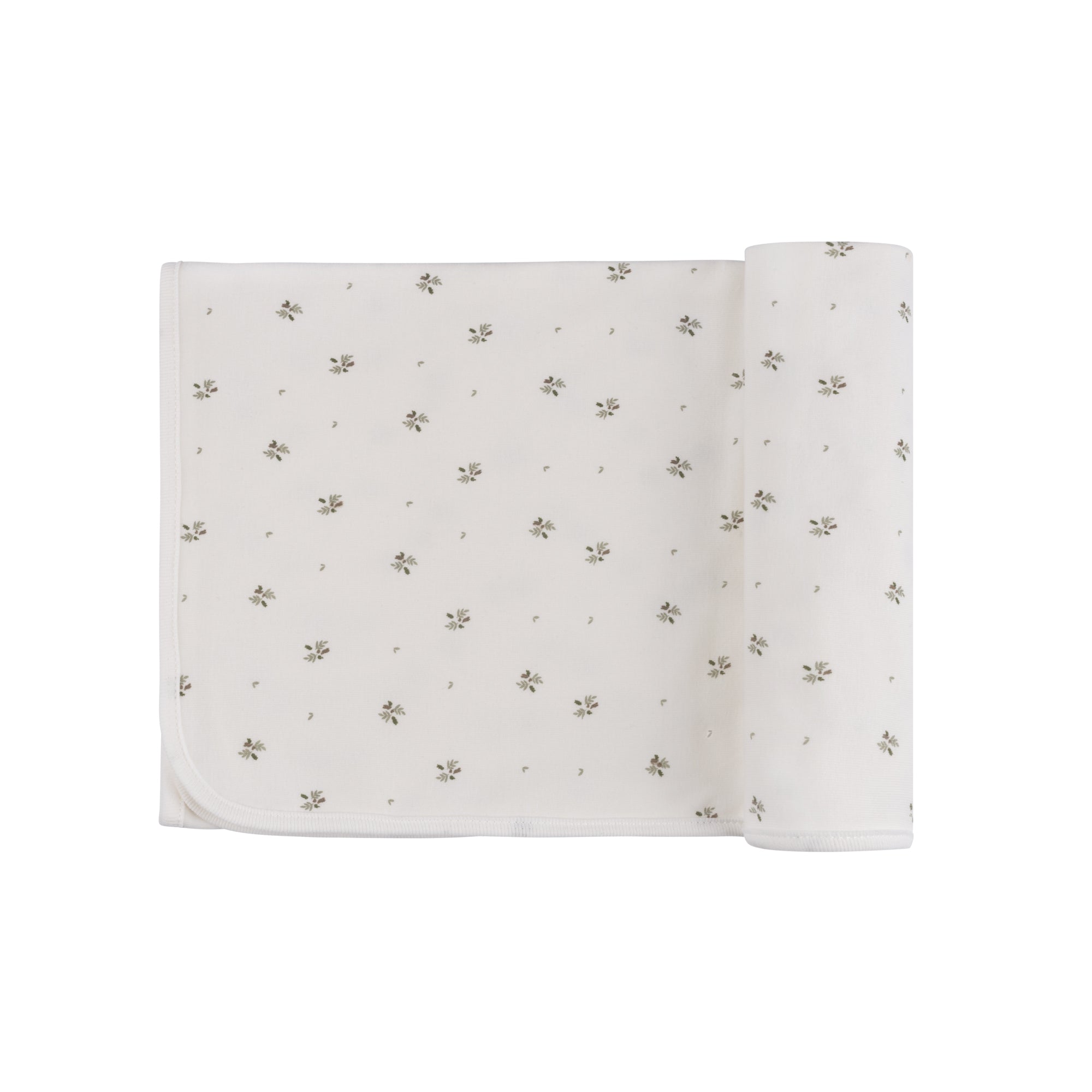 Soft Floral Muslin Cotton Swaddle Blanket Tan