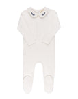 Organic Cotton Embroidered Collar Collection - Footie