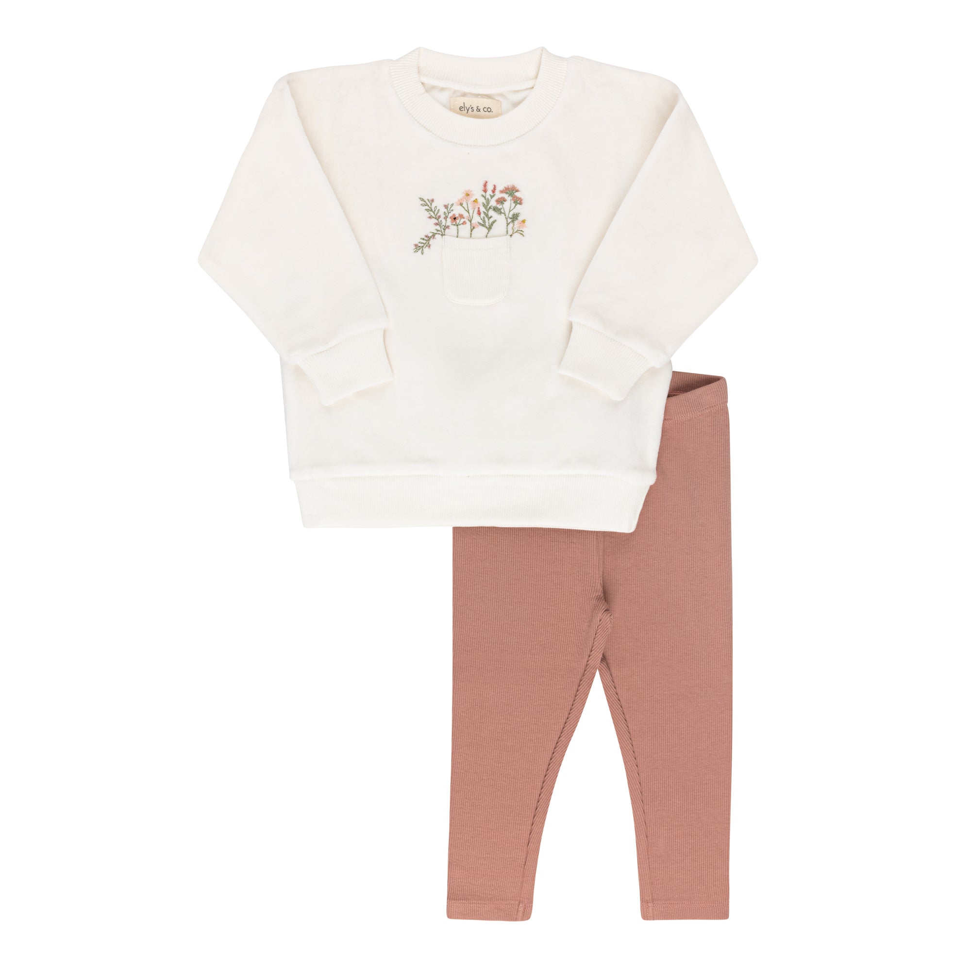 Velour Bicycle Collection-Ivory/Girl-Footie/Bonnet Set main image 0