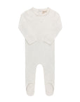 Heart and Star Button Pointelle Collection - Footie