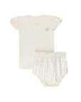 Cotton - Printed Floral - Tshirt & Bloomer
