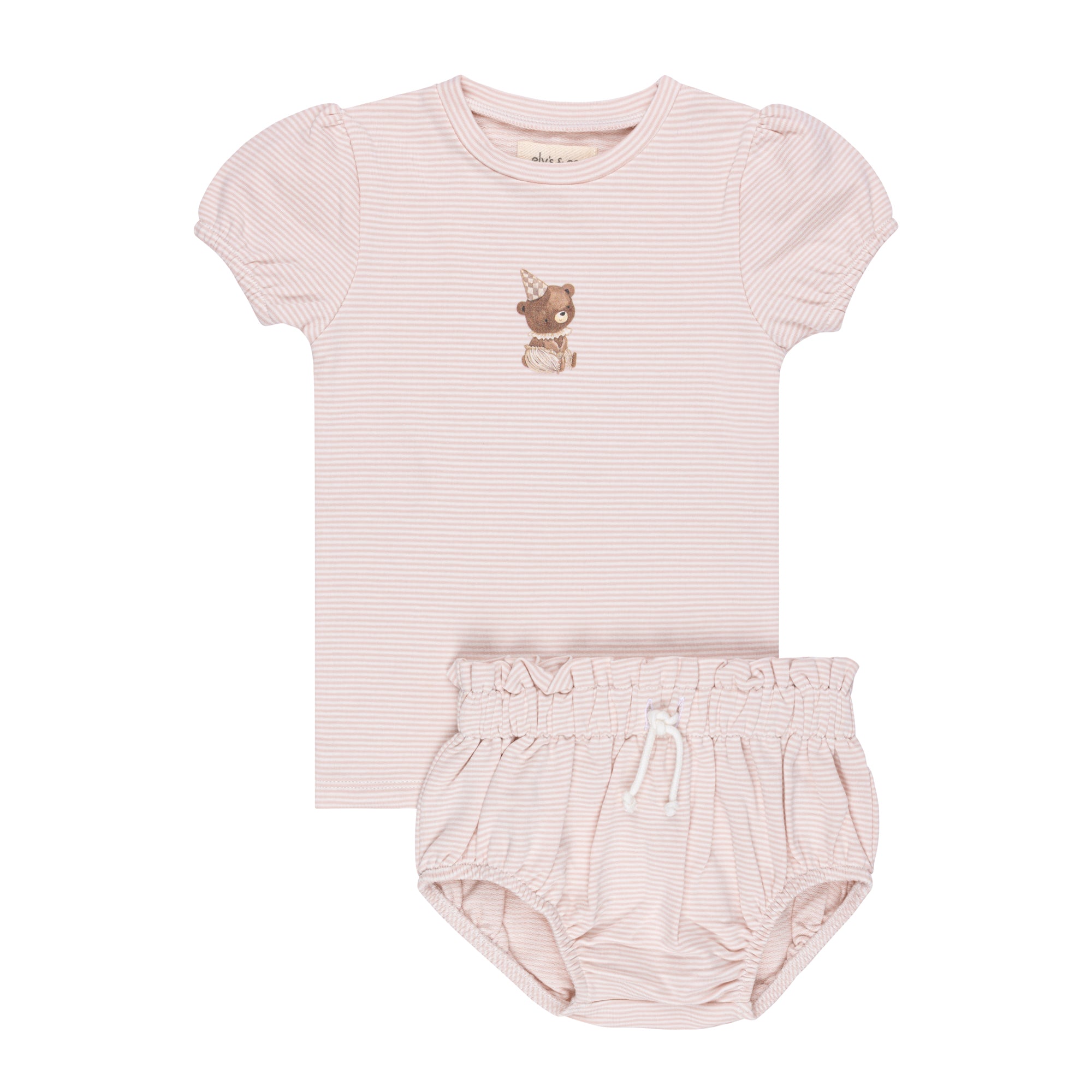 Organic French Terry - Bear Collection - Tee and Bloomer Set