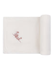 Velour Embroidered Flowers Collection - Blanket