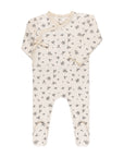 Brushed Cotton -Elderberry Leaf Collection - Kimono Footies