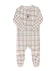 Modal French Terry Plaid Sheep Collection - Footie