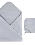 Misty Blue Hooded Towel & Washcloth