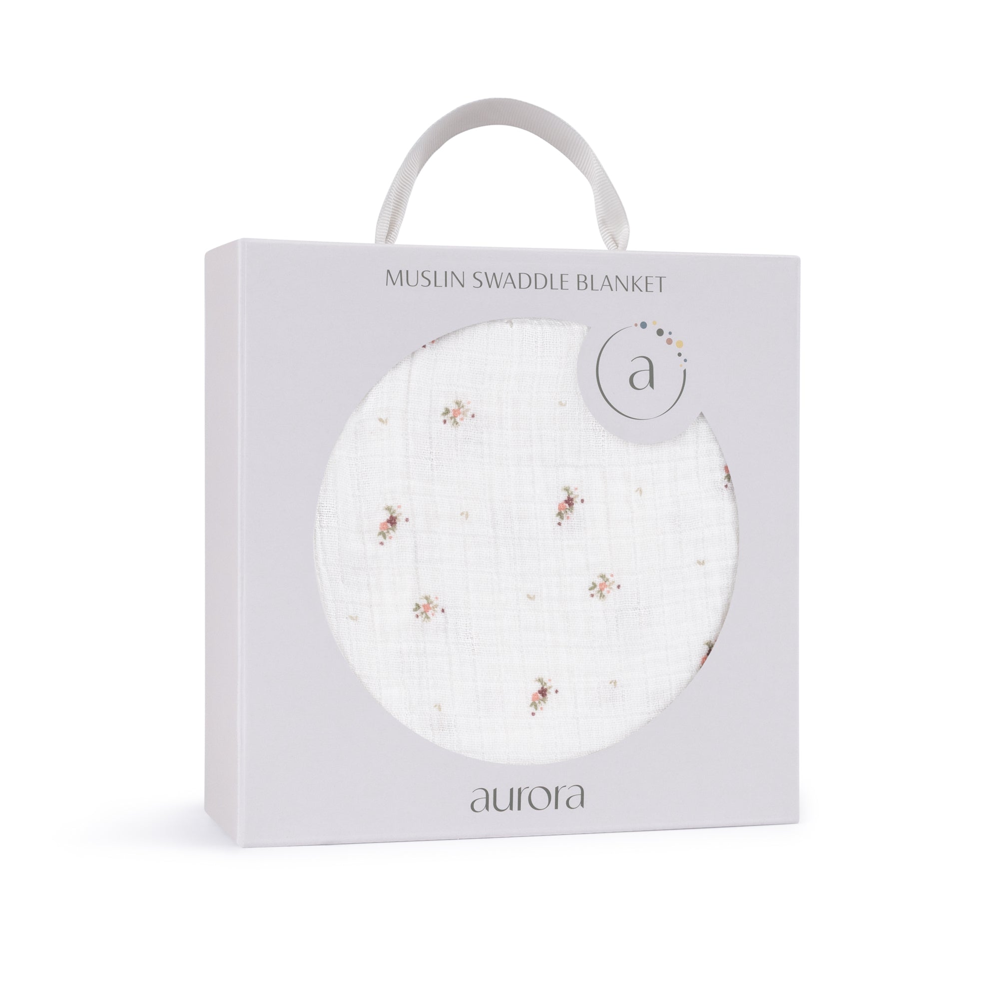 Gift Ready Floral Muslin Cotton Swaddle Blanket Ivory