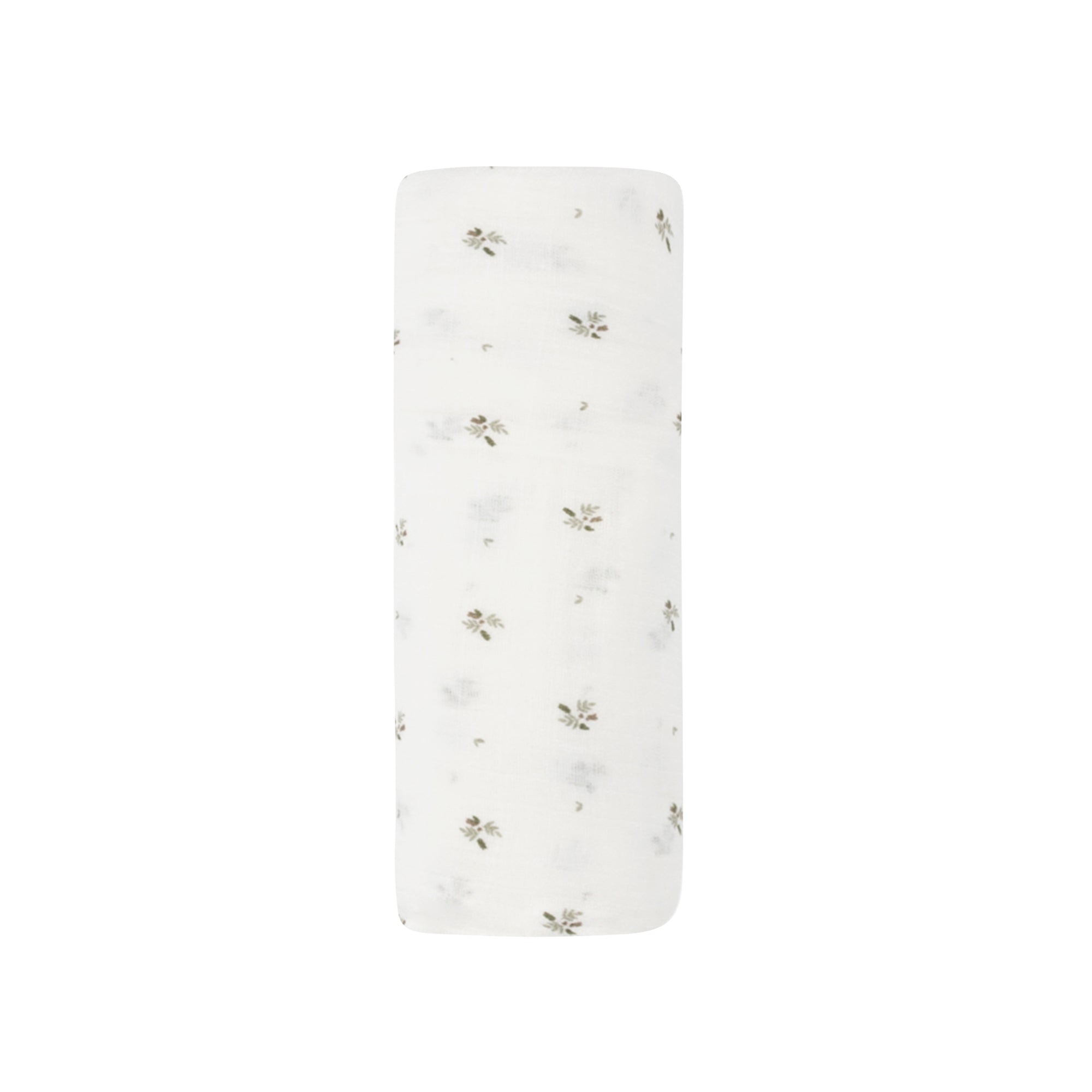 Floral Muslin Cotton Swaddle Blanket Ivory