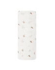 ivory Floral Muslin Cotton Swaddle Blanket