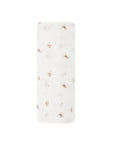 ivory Floral Muslin Cotton Swaddle Blanket