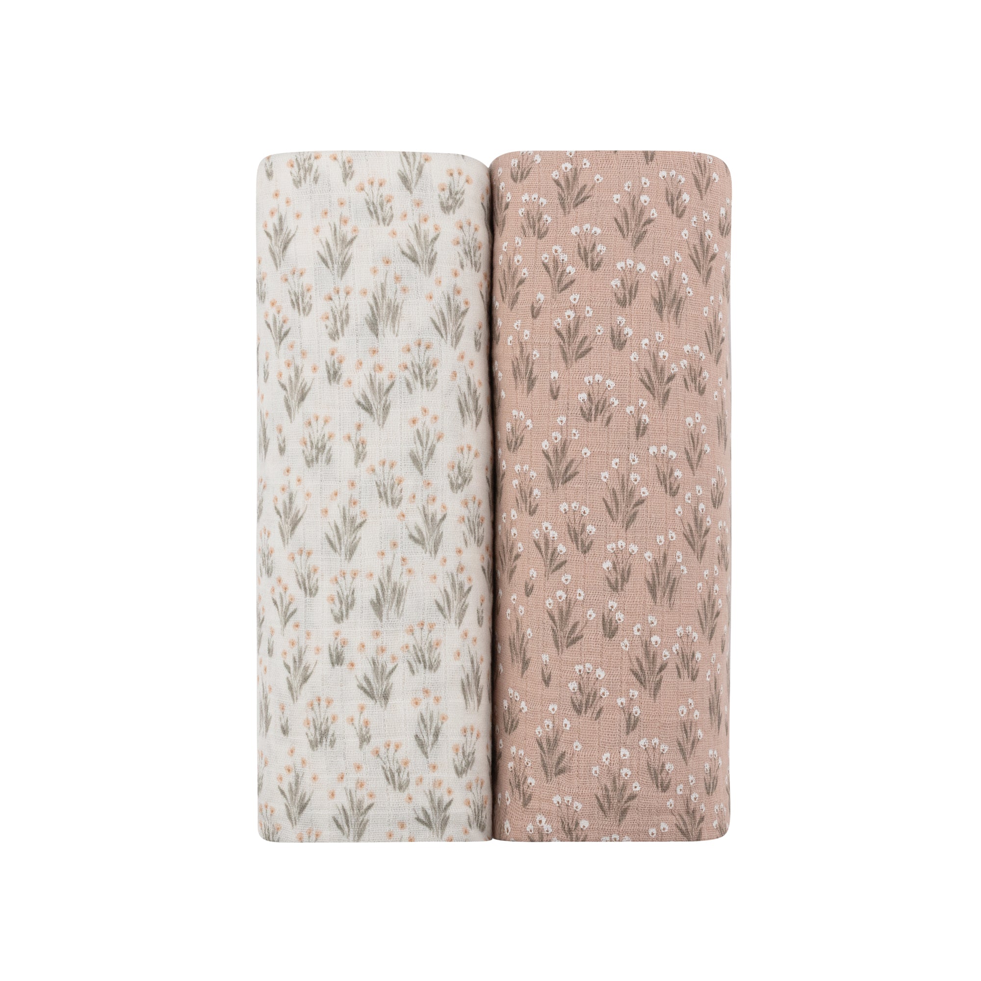 French Terry Blooms Collection - Two Pack Muslin Swaddle
