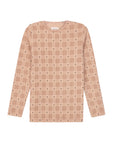 Cotton Floral Plaid Collection - Ruffle Neck Tee