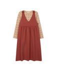 Cotton Floral Plaid Collection - Ruffle Neck Tee