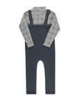Cotton Floral Plaid Collection - Bodysuit + Overalls