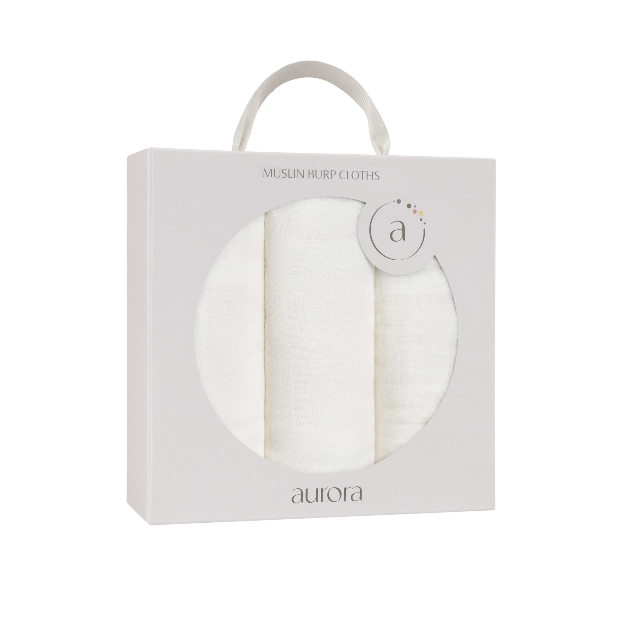 Hypoallergenic Gift ready ivory Burp Cloth set