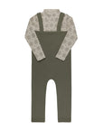 Cotton Floral Plaid Collection - Bodysuit + Overalls