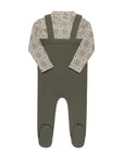 Cotton Floral Plaid Collection - Bodysuit + Overalls