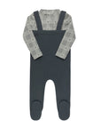 Cotton Floral Plaid Collection - Bodysuit + Overalls