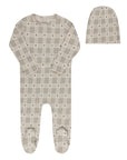 Cotton Floral Plaid Collection - Footie + Beanie