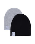 2 Pack Jersey Cotton Beanie Hat Set 2