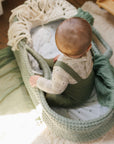 Cotton Floral Plaid Collection - Bodysuit + Overalls