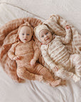 Cotton Floral Plaid Collection - Footie