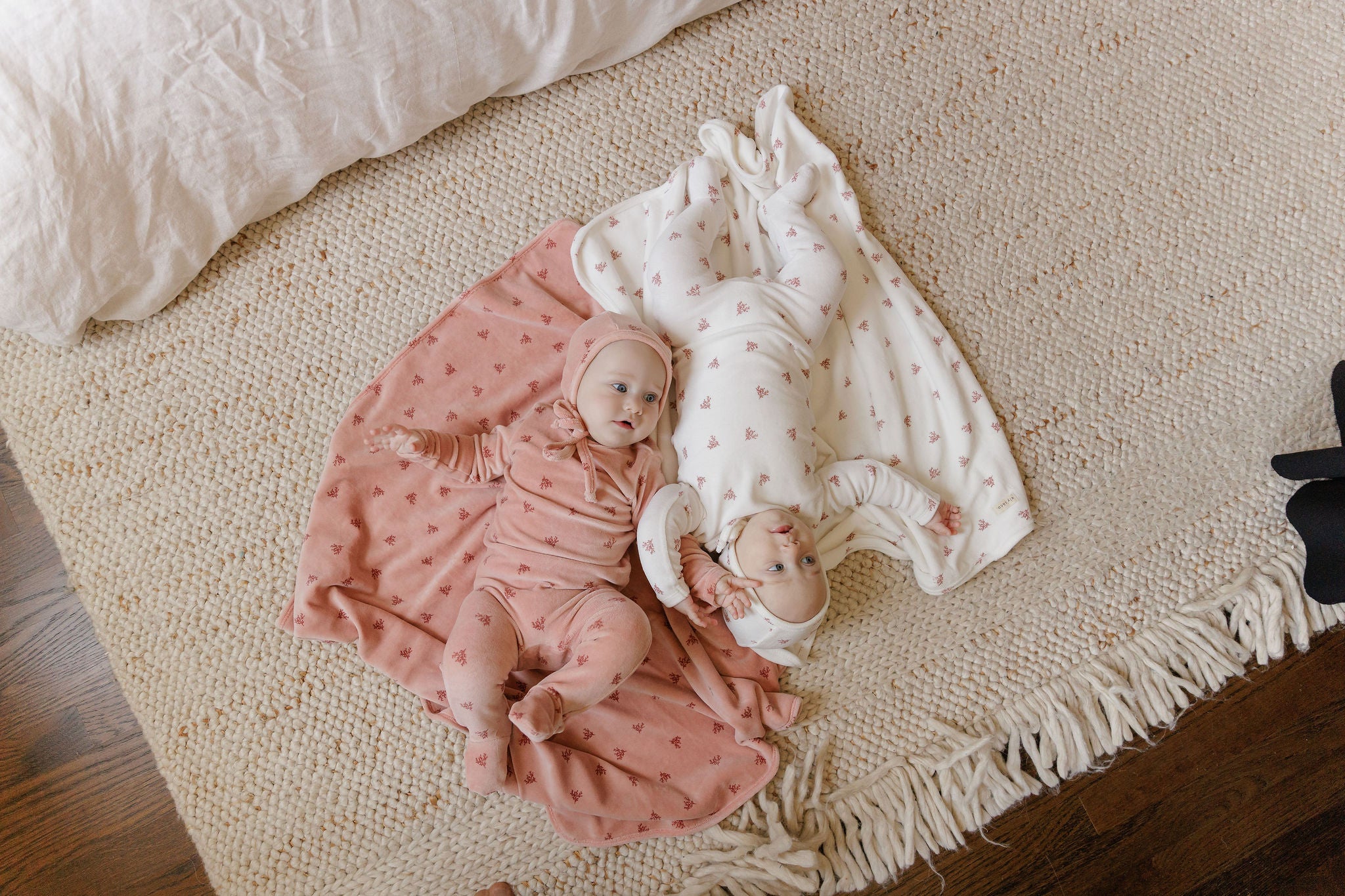 Velour Leaf Pattern Collection - Bib
