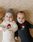 French Terry Autumn Kids Collection - Footie + Beanie