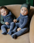Velour Plaid Bear Collection - Footie