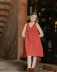 Cotton Floral Plaid Collection - Ruffle Neck Tee