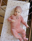Velour Plaid Bear Collection - Footie + Beanie