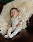 Cotton Plaid Print Collection - Footie + Beanie