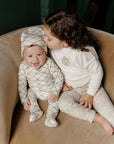 Cotton Plaid Print Collection - Footie + Beanie