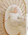 Soft Bamboo Baby Footie – Embroidered Collection