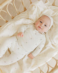 Soft Bamboo Baby Footie – Embroidered Collection