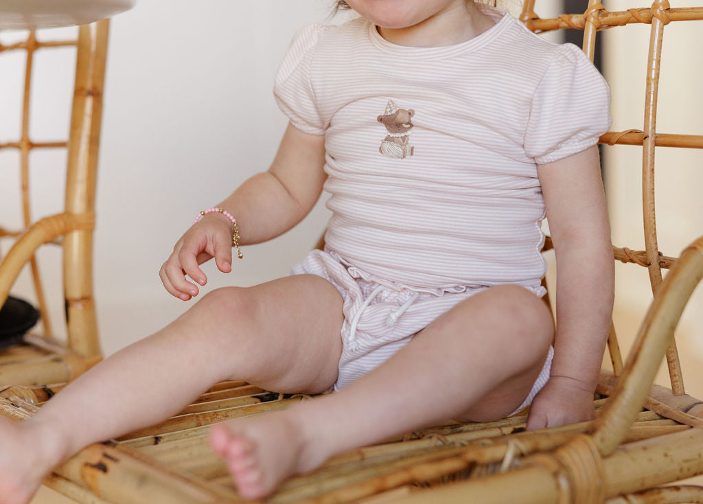 Organic French Terry - Bear Collection - Tee and Bloomer Set