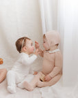 Organic Cotton Embroidered Collar Collection - Footie + Bonnet