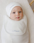 Organic Cotton Amore Pointelle Collection - Footie + Beanie