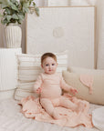 Heart and Star Button Pointelle Collection - Footie