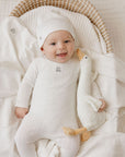 Squiggle Pointelle Collection - Footie + Beanie