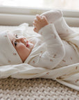 Hypoallergenic Floral Muslin Cotton Swaddle Blanket