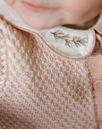 Organic Wide Rib Embroidered Scallop Collar Collection - Footie