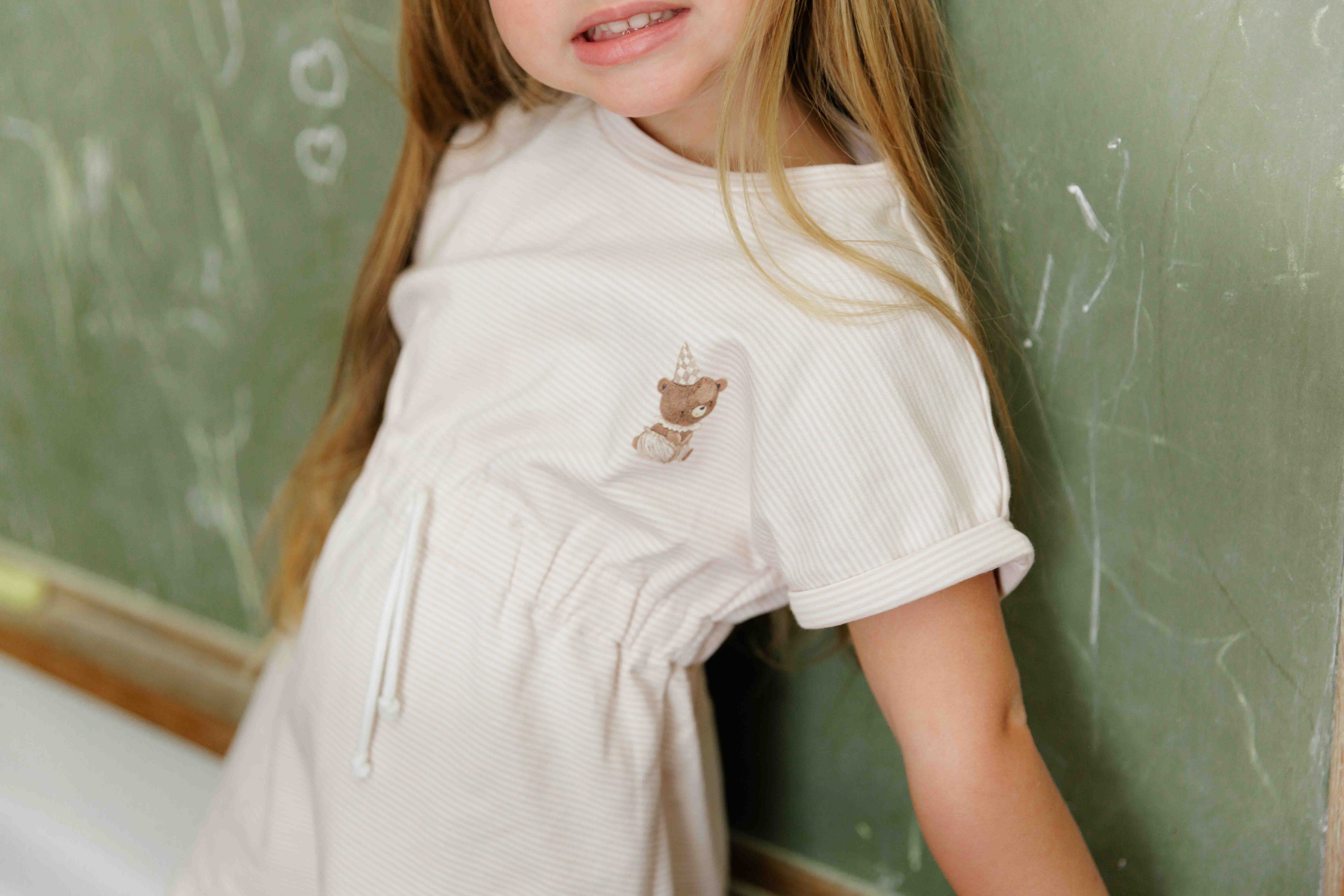 Organic French Terry - Bear Collection - Dress 3/4 Sleeves
