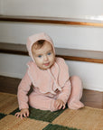 Velour Embroidered Bird & Butterfly Collection - Footie + Bonnet