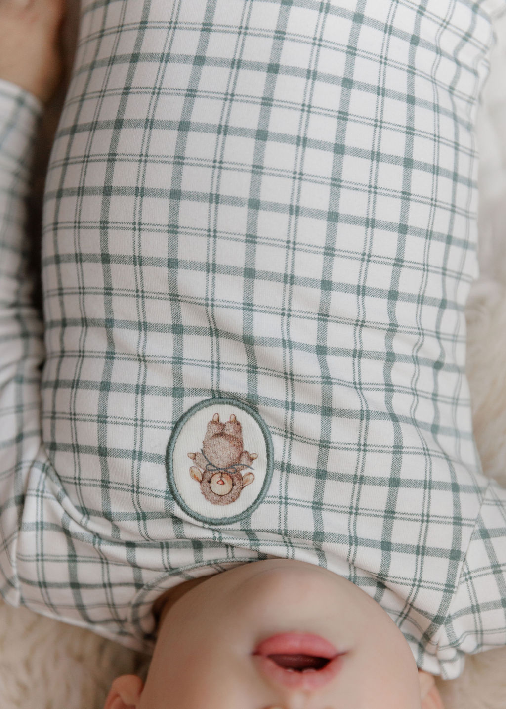 Modal French Terry Plaid Sheep Collection - Bib